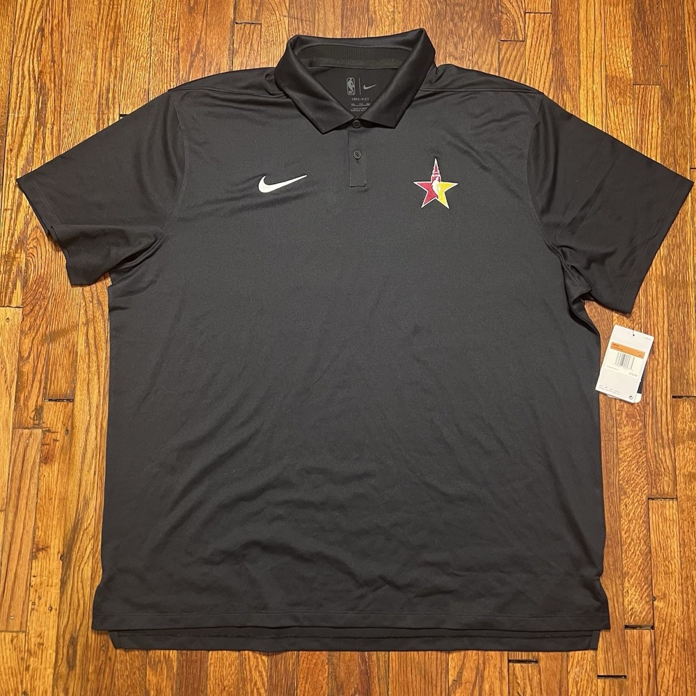 NWT Nike NBA All-Star Game Dri-FIT Polo Shirt Men's XXL Black Basketball